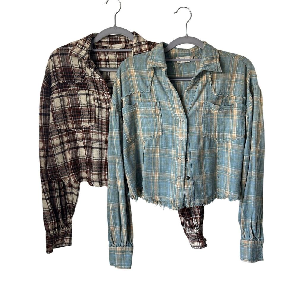 Altar'd State Cropped Flannel Bundle - XS